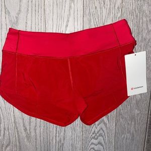 Lulu lemon speed up short 2.5” with tags